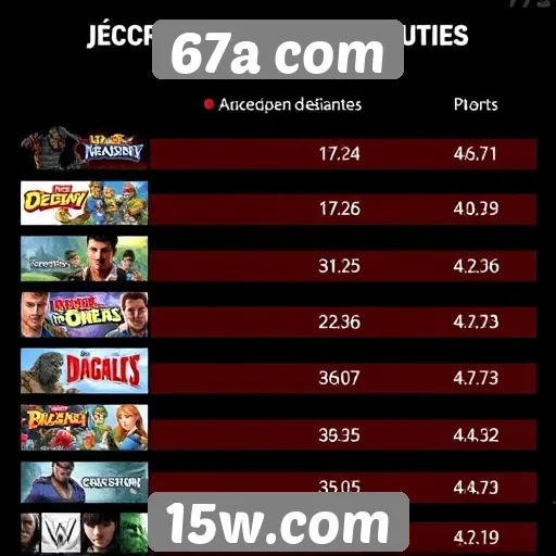 Desempenho de jogos populares no site 67a com