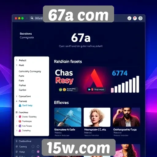 Interface do usuário do 67a com em foco